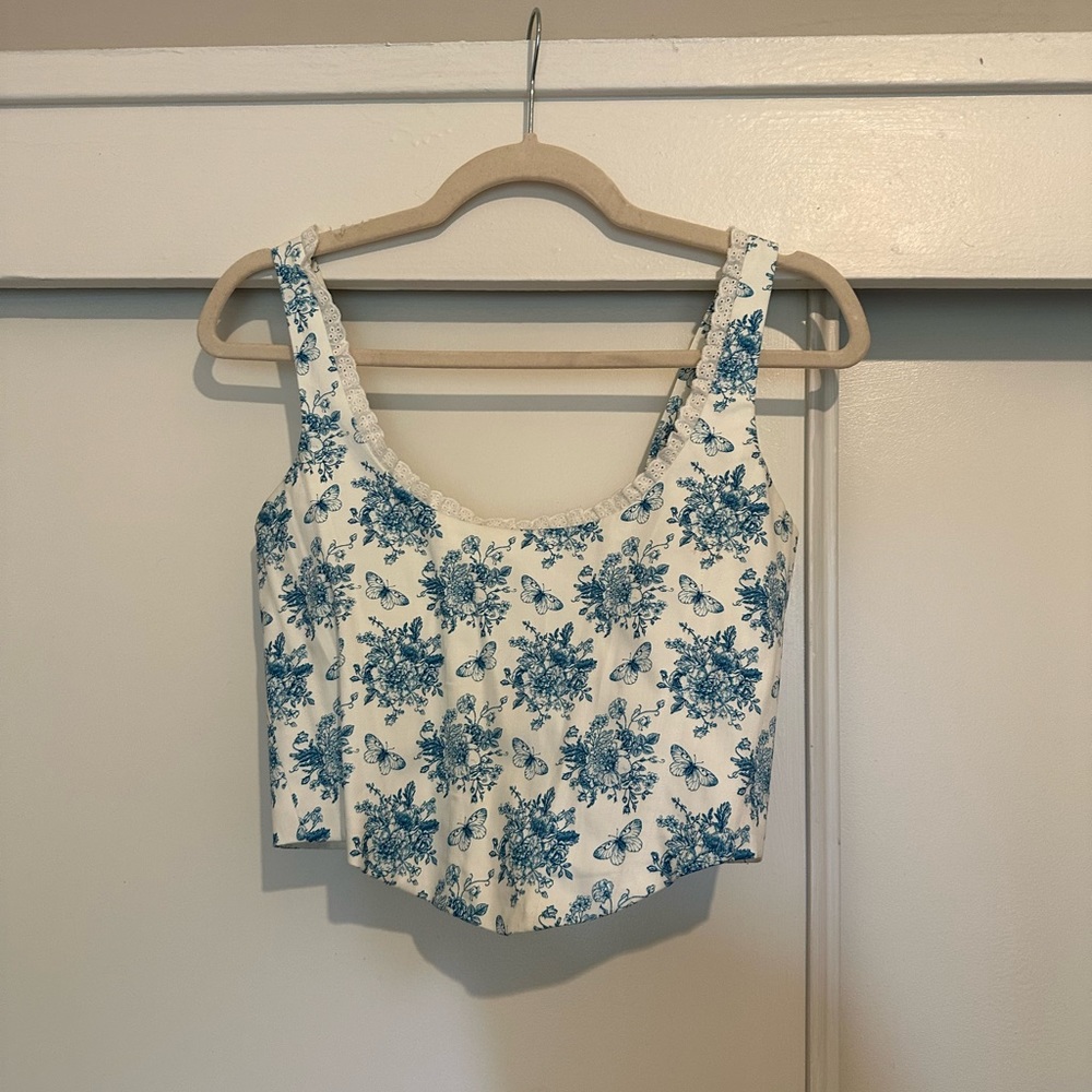 With Jéan Cindy Corset Top in Toile Papillon